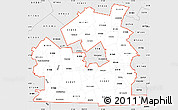 Silver Style Simple Map of ZIP codes starting with 015