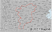 Gray 3D Map of ZIP codes starting with 017