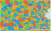 Political 3D Map of ZIP codes starting with 017