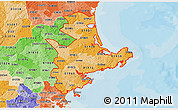 Political Shades 3D Map of ZIP codes starting with 019