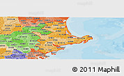 Political Shades Panoramic Map of ZIP codes starting with 019