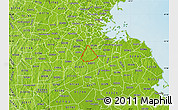 Physical Map of ZIP code 02021