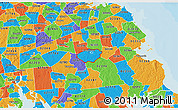 Political 3D Map of ZIP code 02324