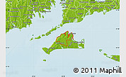 Physical Map of ZIP code 02568