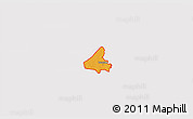 Political 3D Map of ZIP code 02780, cropped outside