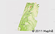 Physical 3D Map of Berkshire County, cropped outside