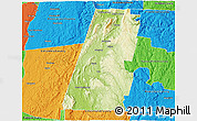 Physical 3D Map of Berkshire County, political outside