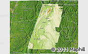 Physical 3D Map of Berkshire County, satellite outside
