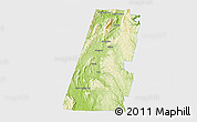 Physical 3D Map of Berkshire County, single color outside