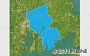 Political Map of Bristol County, satellite outside