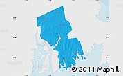 Political Map of Bristol County, single color outside
