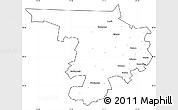 Blank Simple Map of Middlesex County, cropped outside
