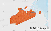 Political Map of Norfolk County, single color outside
