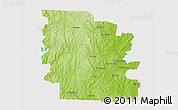Physical 3D Map of Worcester County, cropped outside