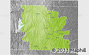 Physical 3D Map of Worcester County, desaturated