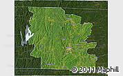 Satellite 3D Map of Worcester County, darken