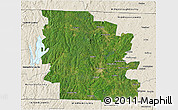 Satellite 3D Map of Worcester County, shaded relief outside