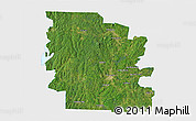 Satellite 3D Map of Worcester County, single color outside
