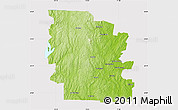 Physical Map of Worcester County, cropped outside