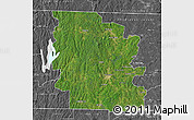 Satellite Map of Worcester County, desaturated