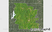 Satellite Map of Worcester County, semi-desaturated