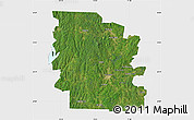 Satellite Map of Worcester County, single color outside