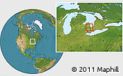 Satellite Location Map of ZIP code 48006