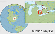 Savanna Style Location Map of ZIP code 48006