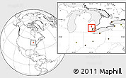 Blank Location Map of ZIP code 48025