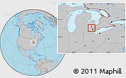 Gray Location Map of ZIP code 48025