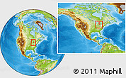 Physical Location Map of ZIP code 48047, within the entire country