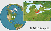 Satellite Location Map of ZIP code 48047
