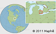 Savanna Style Location Map of ZIP code 48047