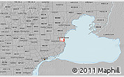 Gray 3D Map of ZIP code 48081