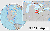 Gray Location Map of ZIP code 48082