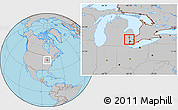 Gray Location Map of ZIP code 48085