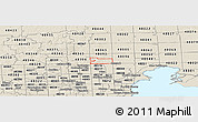 Shaded Relief Panoramic Map of ZIP code 48094