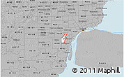 Gray 3D Map of ZIP code 48101