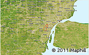 Satellite 3D Map of ZIP code 48101