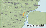 Savanna Style 3D Map of ZIP code 48101