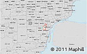 Silver Style 3D Map of ZIP code 48101