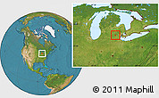 Satellite Location Map of ZIP code 48118