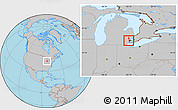 Gray Location Map of ZIP code 48126