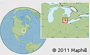 Savanna Style Location Map of ZIP code 48126