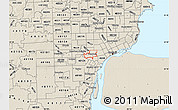 Shaded Relief Map of ZIP code 48126
