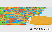 Political Panoramic Map of ZIP code 48126