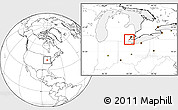 Blank Location Map of ZIP code 48166