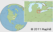 Savanna Style Location Map of ZIP code 48166