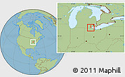 Savanna Style Location Map of ZIP code 48182