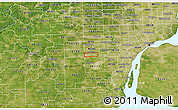 Satellite 3D Map of ZIP code 48184